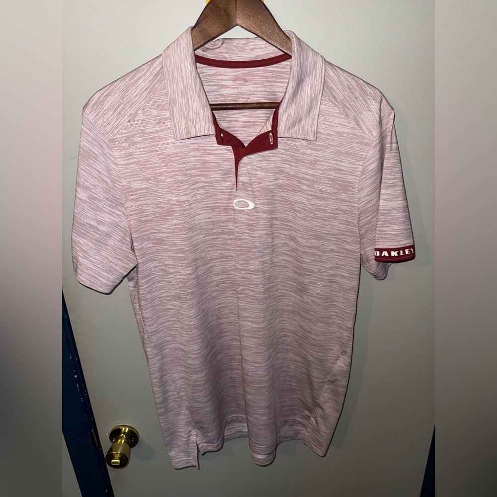 Oakley Men's Red Polo Golf Shirt